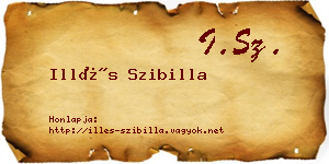 Illés Szibilla névjegykártya